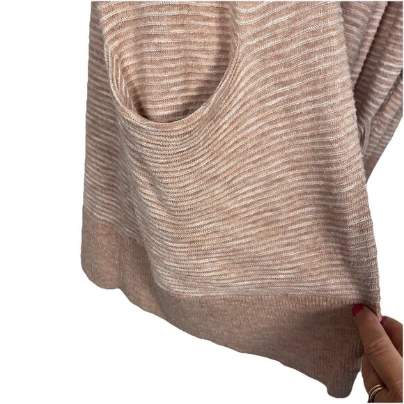 Madewell Cardigan Sweater Womens S Beige Textured Bradley Knit Pockets Lagenlook - Picture 3 of 10